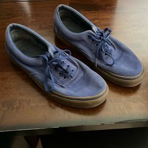 Mens Size 10 Blue vans with gum soles
